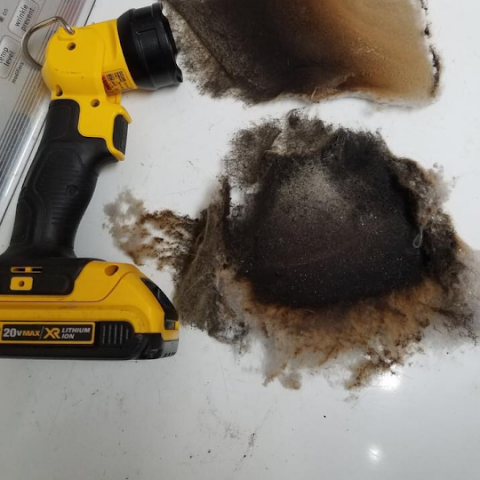 Burnt Dryer Lint From Dryer Vent, and Clothes Dryer Machine in Toronto